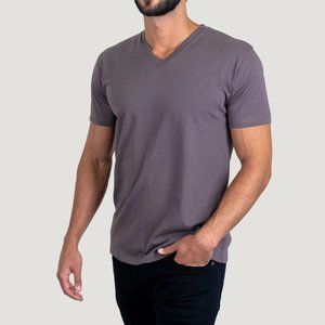 FRESH CLEAN TEES MEN'S SHORT SLEEVE V-NECK TEE SHIRT, COLOR: GALAXY PURPLE